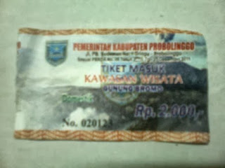 Tiket Masuk Wisata Gunung Bromo
